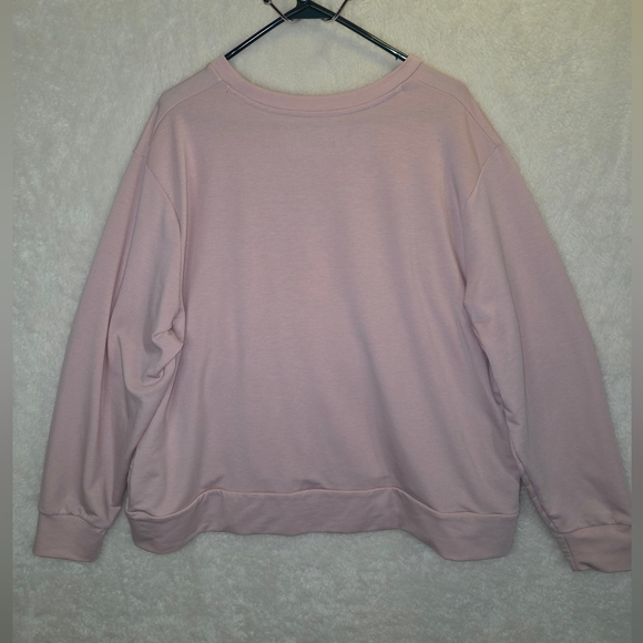 Womens Under Armour Pink Sweatshirt w/ Pockets Rival Terry Crewneck Sz 1X - Picture 3 of 9
